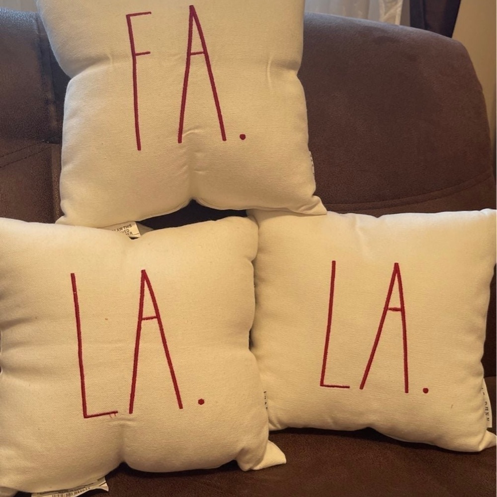 Rae Dunn 12” Set of Three Decor Pillows